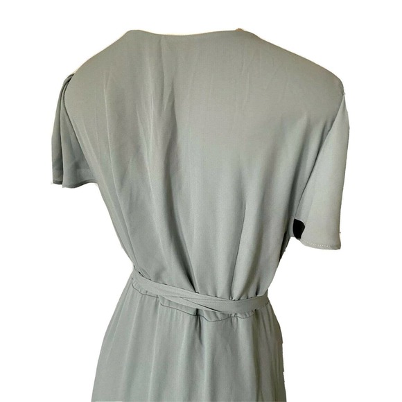 Show me Your Mumu Sophia MAXI DRESS Burgundy Red Flutter Sleeve Tie Chif… - Picture 5 of 7